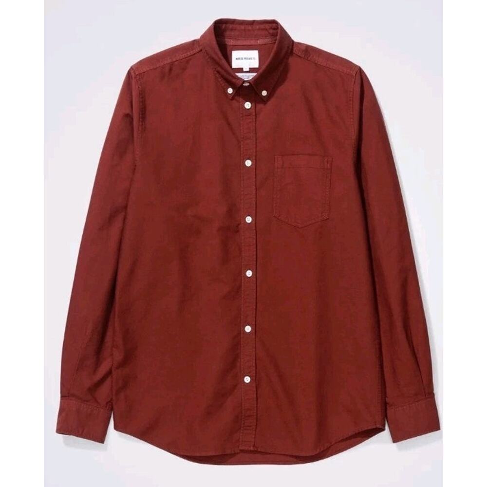 Norse Projects Anton Oxford Cochineal Red shirt size XL Pristine
